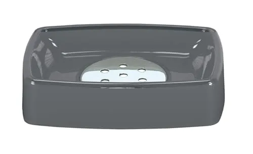 Kleine Wolke Seifenschale EASY Anthrazit - Moderne Seifenschale in Anthrazit mit elegantem Design und praktischem Wasserablaufsystem. Ideal für Waschbecken, Gäste-WC oder Dusche – sorgt für Ordnung und stilvolle Akzente.