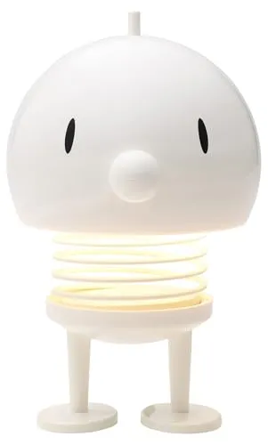 Hoptimist Lampe LED, Nachttischlampe Touch, Kabellose Lampe Tisch, Aufladbare & Dimmbar, Dänischem Design, 10 x 10 x 15 cm, L, Weiß