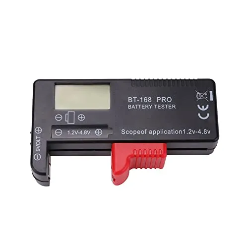 VooGenzek BT-168 PRO Universal Digital Battery Tester Volt Checker, Digitaler Batterietester, für AA, AAA, C, D, 9V, 1,5V, 18650, Knopfzellenbatterien