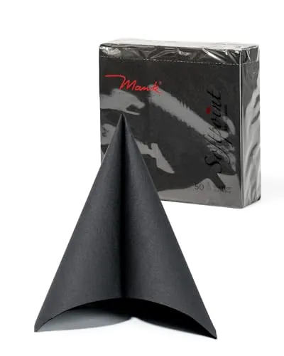 Stoffservietten Schwarz von Mank