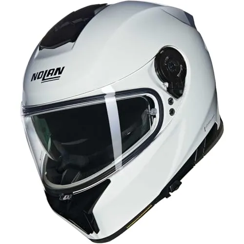 Nolan N80-8 Classico Integralhelm - Weiß - XS - Motorradhelm mit innovativer AirBooster-Technologie für optimale Belüftung und N.E.R.S. für schnelle Notfallhilfe. Perfekt für sichere und komfortable Fahrten.