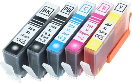 vhbw 5x Tintenpatronen kompatibel mit HP Deskjet 3520, 3522, 3070, 3070a E-All-In-One, 3070A Drucker + Chip (Kompatibel)