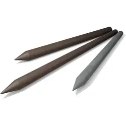 MR-Zaun Rundpfosten aus hanit® Recyclingkunststoff, Grau, 1.500 mm