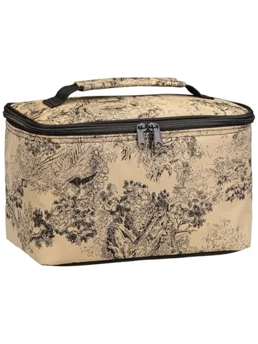 REISENTHEL® Kosmetiktasche cosmetic case jacquard brown - Elegante Kosmetiktasche aus strapazierfähigem, recyceltem Polyester mit praktischem Stauraum für Kosmetik und Pflegeprodukte. Ideal für Reisen oder den Alltag.