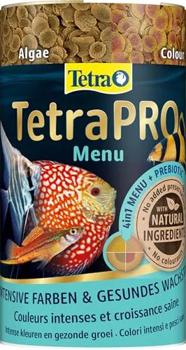 Tetra Pro Multi-Crisps Menu - 4in1 Premium Fischfutter-Mischung mit verschiedenen Crisps-Sorten für Energie, Farbe, Wachstum, 250 ml Dose