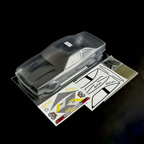 RC Car Karosserie 1:10 unlackiert Opel Manta B 400 Dekor Spiegel Scheibenwischer