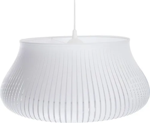 Moderne Hängelampe rund Ø 30 cm in Weiß - Stilvolle Hängelampe für Esstische und Wohnzimmer. Mit ihrem einzigartigen Design und den feinen Öffnungen sorgt sie für ein gemütliches Lichtambiente. Ideal für hohe und niedrige Decken, Leuchtmittel wählbar.