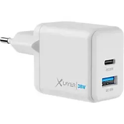 XLAYER 219850 USB-Ladegerät QC 3.0 - 38 W, schnell und vielseitig - Das XLAYER 38W USB-Ladegerät mit 2 Ports ermöglicht das gleichzeitige Laden von zwei Geräten. Ideal für Zuhause und unterwegs, unterstützt es Schnellladefunktionen für Smartphones und Notebooks.