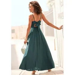 LASCANA Maxikleid - Sommerkleid mit Cut-Out am Rücken - Modisches Maxikleid aus gewebter Viskose, ideal für den Sommer. Mit verstellbaren Spaghettiträgern und figurumspielendem Schnitt für einen eleganten Look.