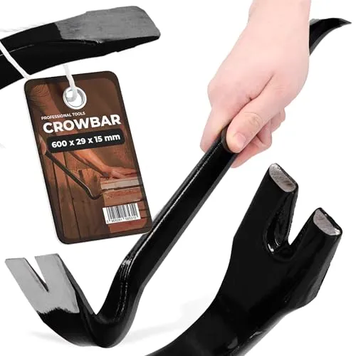 Nageleisen Brechstange 60cm Brecheisen Nagelzieher Montageeisen Nagelklaue Montierhebel Montiereisen Kuhfuß Nagelschlitze Praktisches Multifunktions-Stemmeisen Abrissarbeiten