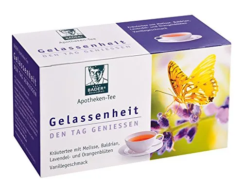 BADERs Apotheken-Tee Gelassenheit Lavendel Baldrian Melisse | Den Tag genießen