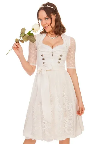 MarJo Midi Dirndl GILITTA in weiß von MarJo