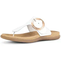 Dianette GABOR Damen Sandalen, Gr. 36, Weiß, Kalbsleder - Modische Zehentrenner mit Keilabsatz und Gabor BEST FITTING-Ausstattung für optimalen Tragekomfort. Ideal für den Sommer!