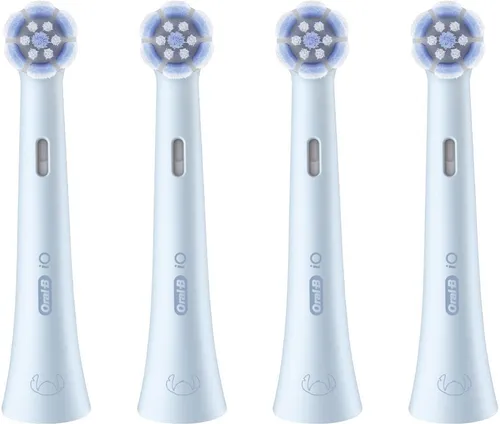 Oral-B iO Kids 6+ Aufsteckbürsten mit Disney Stitch - Sanfte Aufsteckbürsten für Kinder ab 6 Jahren, ideal für wackelige Zähne. Mit extra weichen Borsten und einem kindgerechten Design sorgt diese Bürste für eine spielerische und effektive Mundpflege.