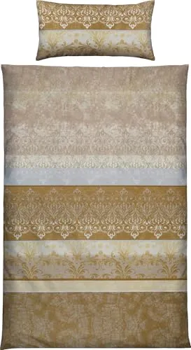 Erwin Müller Mako-Satin Bettwäsche, Wende-Kissenbezug 40x80 cm / 155x220 cm, beige - Hochwertige Erwin Müller Mako-Satin Bettwäsche mit stilvollem Design und praktischem Reißverschluss. Die atmungsaktive Qualität sorgt für ein angenehmes Schlafklima und ein luxuriöses Hautgefühl in Ihrem Schlafzimmer.