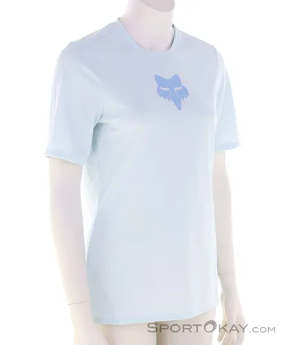 Fox Ranger Fox Head SS Damen Bikeshirt - Hellblau - Größe S - Fahrradbekleidung mit atmungsaktivem Material für optimalen Komfort und Stil beim Radfahren.