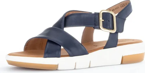 Gabor Sandale blau 38 EU (5 UK) - Wanderschuhe aus hochwertigem Echtleder, mit praktischer Schnalle für optimalen Halt und Komfort bei jedem Schritt.