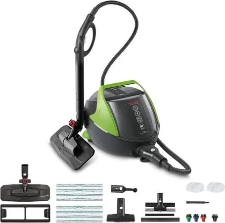 Polti Vaporetto PRO 95 Flexi - Dampfreinigungsgerät mit 5 BAR, 1.3 L Wassertank, Turbo-Funktion und 14 Zubehörteilen, tötet 99,99% der Viren und Bakterien