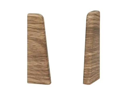 Produktbild KGM Endstücke für Sockelleiste MEGA-Profil (20 x 58 mm) Eiche rustikal