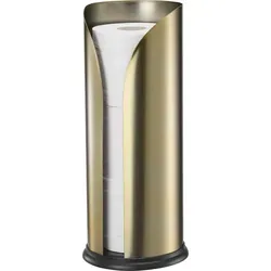 Moderne Toilettenpapier Aufbewahrung - Klopapier Halter aus Edelstahl - Toilettenpapierhalter & -lagerung, edles Design in mattem Gold, langlebig und praktisch für jedes Bad