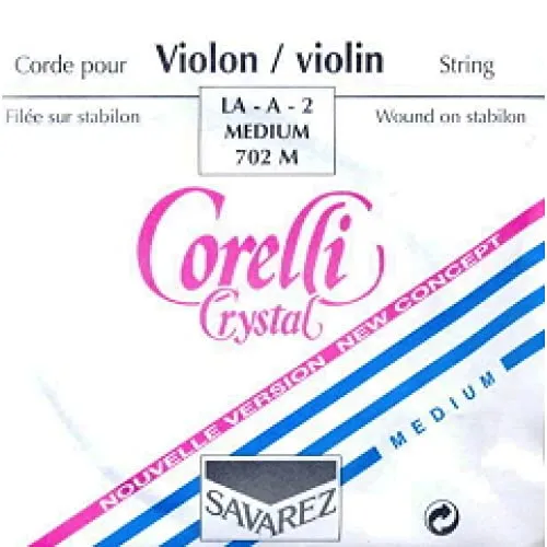 Corelli Violin Saiten Crystal A Stabilon-Nylon/Aluminium umsponnen Medium 702M