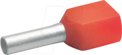 KLAUKE 8718 - Zwillings-Aderendhülse 2x 1,00 mm², rot