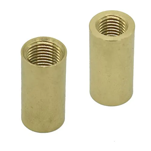 Stk. Reduzier Muffe M10x1 / M8x1 d.12x24mm Verbindungsmuffe Messing Röhrchen blank roh Feingewinde 2