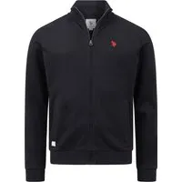 U.S. Polo Assn. Herren Sweatjacke mit Stehkragen - Sportliche Herren Sweatjacke aus 100 % Baumwolle, ideal für Alltag und Freizeit. Hoher Tragekomfort und praktische seitliche Eingrifftaschen bieten optimale Funktionalität und Stil.