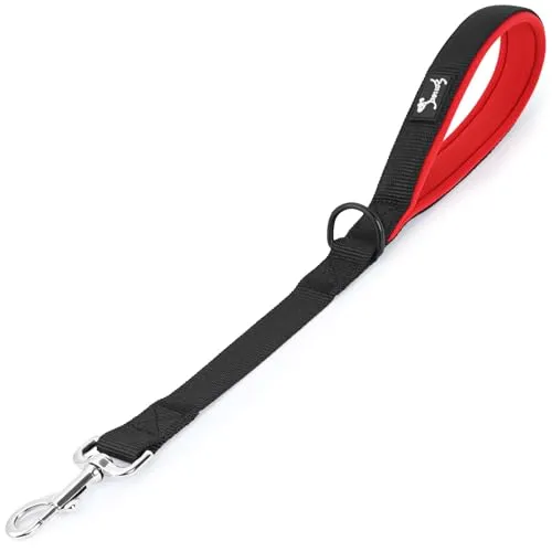 PETTOM Kurzleine Hund, Kurze Hundeleine Nylon Flexi, Kurze Leine Hund 46cm, Kurzführer für Große Mittlere und Kleine Hunde