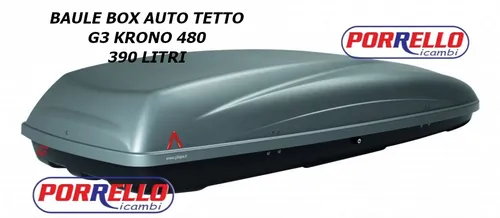 G3 KRONO 480 Dachbox Grau, 390 L, Universal, 75 kg, wasserdicht