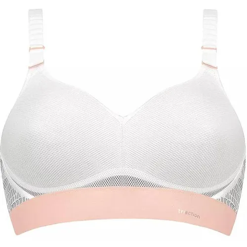 TriAction Damen Gepolstert Sport-BH Hybrid Lite P - Weiß (Gr. 75B) - Funktionsunterwäsche mit innovativem Dynamic Lite Gewebe, das flexibel bleibt und die Passform bewahrt. Ideal für aktiven Komfort mit verstellbaren, gepolsterten Trägern und breitem, sanft gepolstertem Verschluss.