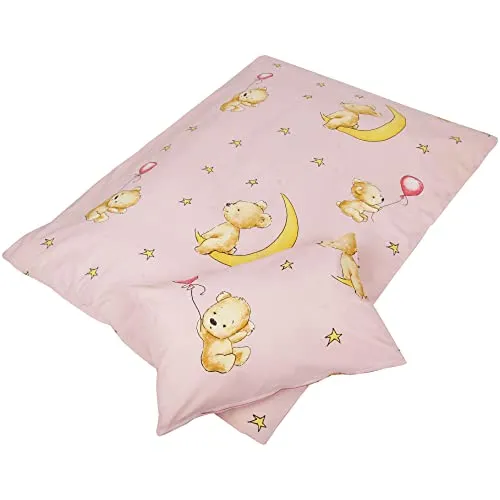 Kinder Betten-Set inkl. Bettwäsche 2-tlg (100x135cm/40x60cm) - Bettdecken für Kinder mit 100% Baumwolle, hautfreundlich und waschbar bei 95°C. Kuschelig und ideal für süße Träume in jedem Kinderzimmer.