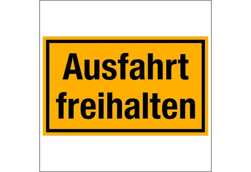 Wichelhaus Hinweisschild Ausfahrt freihalten, extra stabile Qualität