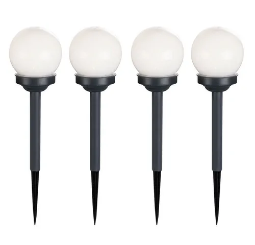 etc-shop LED Gartenleuchte, LED-Leuchtmittel fest verbaut, LED Außen Kugelleuchten Solarleuchte Steckleuchte Erdspieß Gartendeko