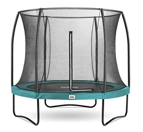 Salta Comfort Edition Trampolin 251cm - Modernes Design in Grün - Trampoline für Garten und Freizeit, mit einem stabilen verzinkten Stahlrahmen und sicherem Sicherheitsnetz für unbeschwertes Springen.