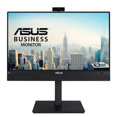 ASUS Business BE24ECSNK - 24 Zoll Full HD Monitor mit ergonomischem Design, integrierter Webcam & Mikrofon, ideal für Videokonferenzen und Home-Office