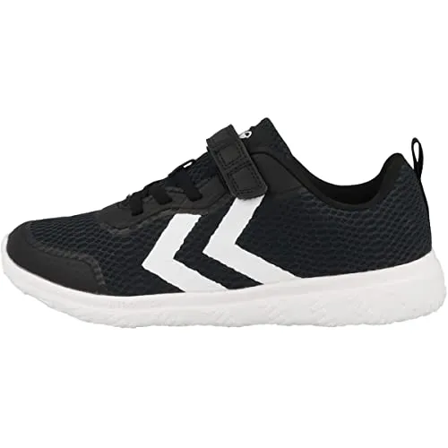 Hummel Actus Recycled Sportschuhe Schwarz EU 36 - Sneaker aus recyceltem Material, leicht und atmungsaktiv, mit elastischer Schnürung und Klettverschluss für einfaches Anziehen. Ideal für aktive Kinder!