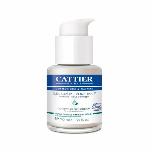Cattier Paris Sonnenschutzpflege Gel Crema Purificante 50ml - Ganzkörperpflege mit 50ml, bietet intensive Sonnenschutzwirkung und schützt die Haut vor schädlichen UV-Strahlen.