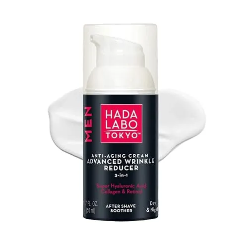 Hada Labo Tokyo Men Anti Aging Hyaluron Creme 50ml - Intensive Feuchtigkeitspflege für Männer, die schnell einzieht und das Hautbild verbessert. Ideal für die tägliche Anwendung, auch nach der Rasur, und geeignet für empfindliche Haut.