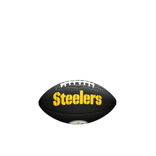 Wilson Unisex-Youth MINI NFL TEAM SOFT TOUCH FB BL PT American Football, Black, Pittsburgh Steelers
