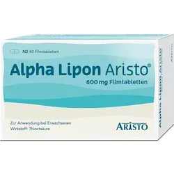 Alpha Lipon Aristo 600mg - Effektive Unterstützung bei Nervenschäden - Arzneimittel zur Behandlung von Missempfindungen bei diabetischer Polyneuropathie, fördert die Nervenfunktion und verbessert die Durchblutung.