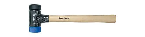 Wiha Safety Schonhammer - Ergonomischer Kunststoffhammer mit Härtegrad 1 - Hämmer, flexibel einsetzbar mit ergonomischem Hickory Holzstiel für optimale Schlagwirkung und weniger Kraftaufwand. Austauschbare Schlagköpfe schonen Werkstück und Umwelt.