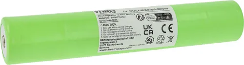 vhbw Akku Ersatz für ET2600D, ESR4EE3060, 41B038AF0010140070149 für Taschenlampe Kopflampe (5000 mAh, 6 V, NiMH)