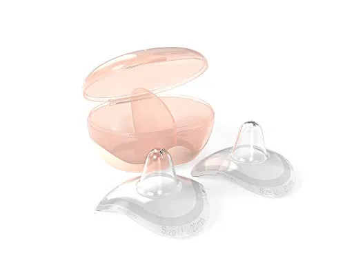 nip breast-feeding caps, size L, 24 mm, 2 pieces, for a natural drinking experience, with storage box