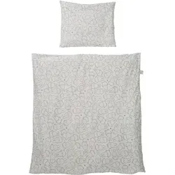 Roba Babybettwäsche „Miffy“, Grau - 2-teilige Babybettwäsche aus 100% hautfreundlichem Baumwoll-Jersey, sorgt für ein gesundes Schlafklima und besten Schlafkomfort für Ihr Baby.