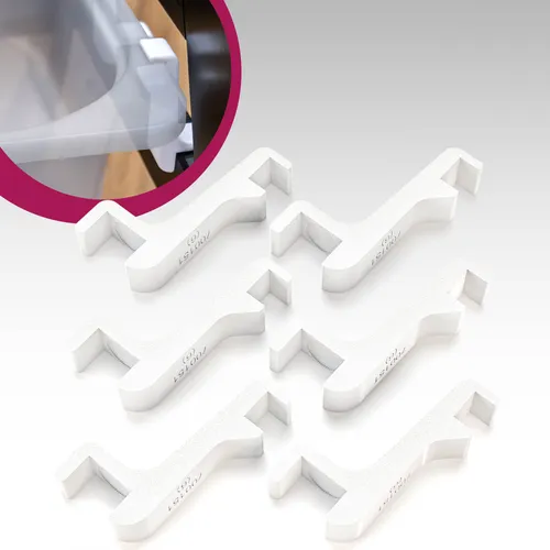 Adapter Halterung passend für Ikea Trofast Box an Hauck Alpha und Beta Plus Hochstuhl Babystuhl Weiß