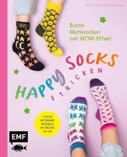 Happy Socks stricken: Bunte Motivsocken mit WOW-Effekt – coole Jacquard-Modelle in Größe 36 bis 45