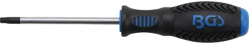 BGS Schraubendreher | T-Profil (für Torx) mit Bohrung T30 | Klingenlänge 100 mm