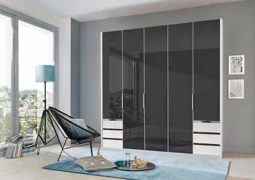 Wimex Kleiderschrank Level mit Glastüren in grau von Wimex