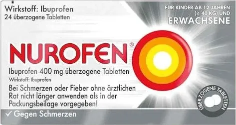 Nurofen Ibuprofen 400 mg Überzogene Tabletten 24 ST von Reckitt Benckiser